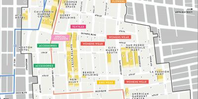Los Angeles fashion district kaart