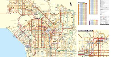 Los Angeles bus routes kaart