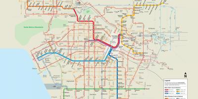 Los Angeles openbaar vervoer kaart