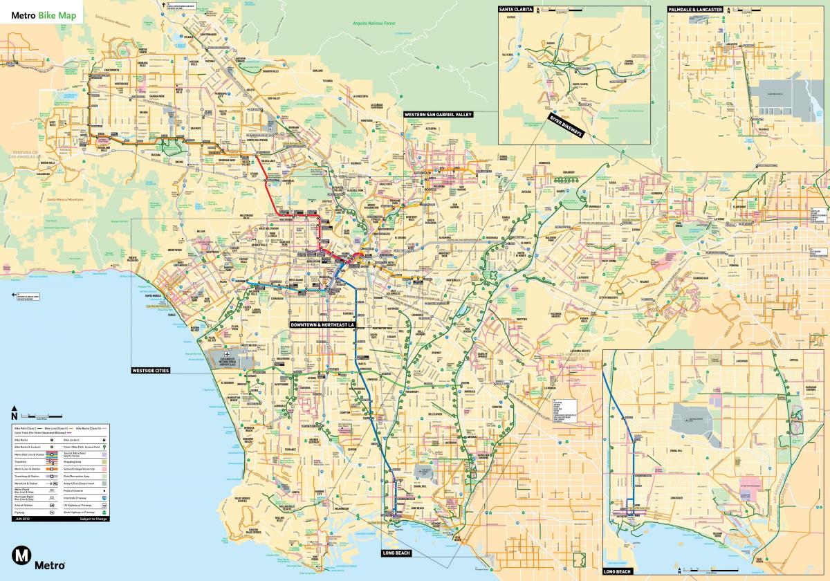 Los Angeles fiets kaart