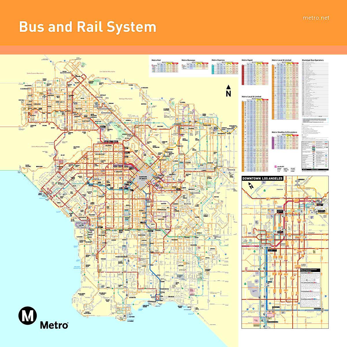 Los Angeles metro bus kaart