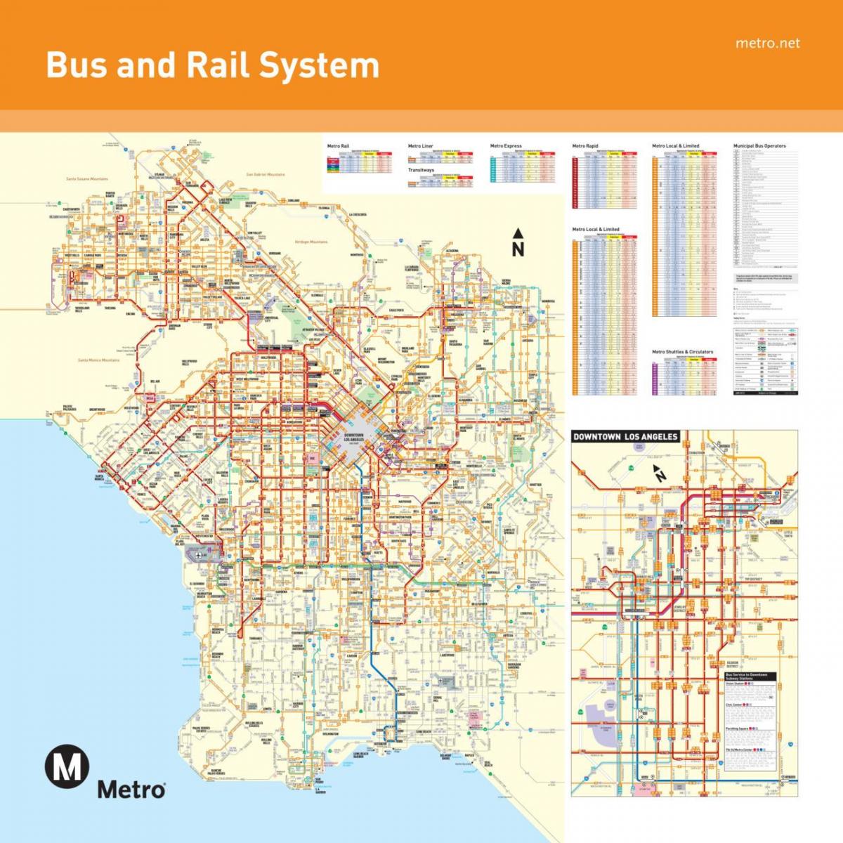 Los Angeles transit kaart