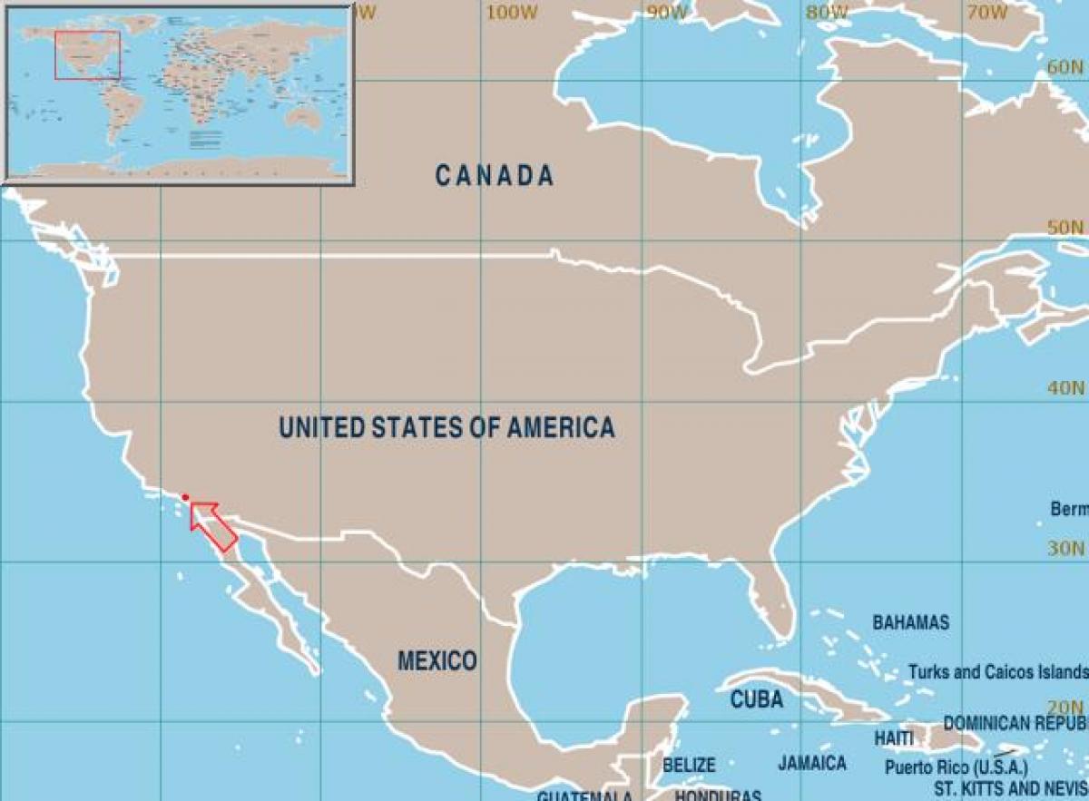 Haan bescherming vice versa Los Angeles locatie op de kaart - Los Angeles, californië op kaart  (California - USA)