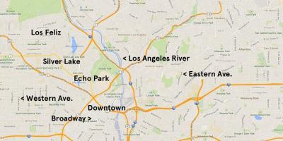 Kaart van echo park in Los Angeles