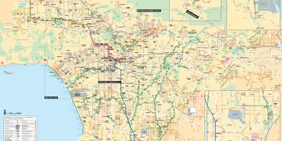Los Angeles fietspad kaart