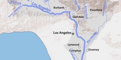 Los Angeles river kaart