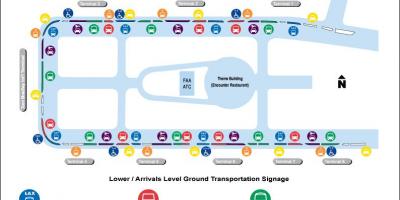 Lax airport autoverhuur kaart
