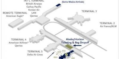 Kaart van lax kaart alaska airlines