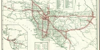 Kaart van Los Angeles kaart 1940