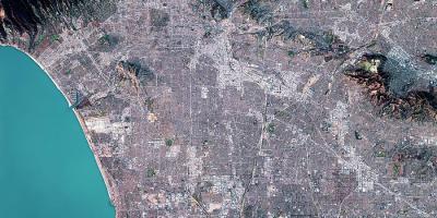 Kaart van Los Angeles satelliet 
