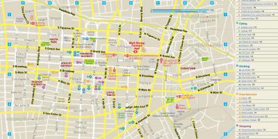 Kaart van restaurant kaart Los Angeles